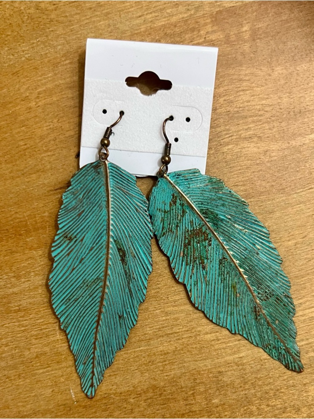 Turquoise Leaf Drop Earrings